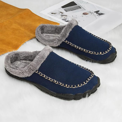 Fleece Lined Moccasin Slippers | Revangiol