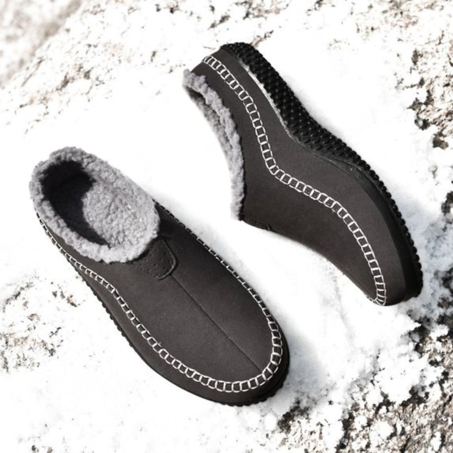 Sherpa Trim Slip-On Slippers | Revangiol