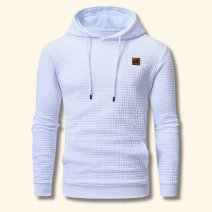 Textured Jacquard Pullover Hoodie | Revangiol