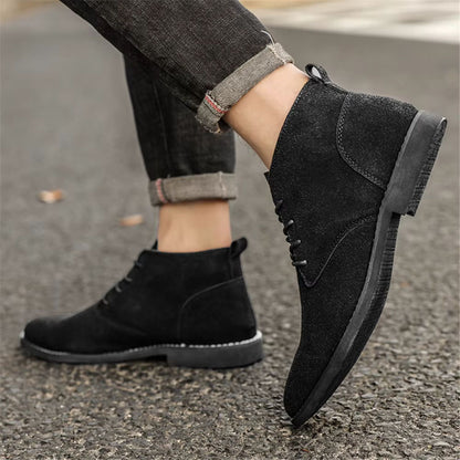 Refined Suede Dress Boots | Revangiol