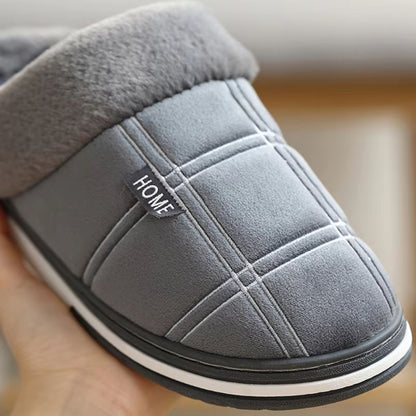 Padded Checked Fleece Slippers | Revangiol
