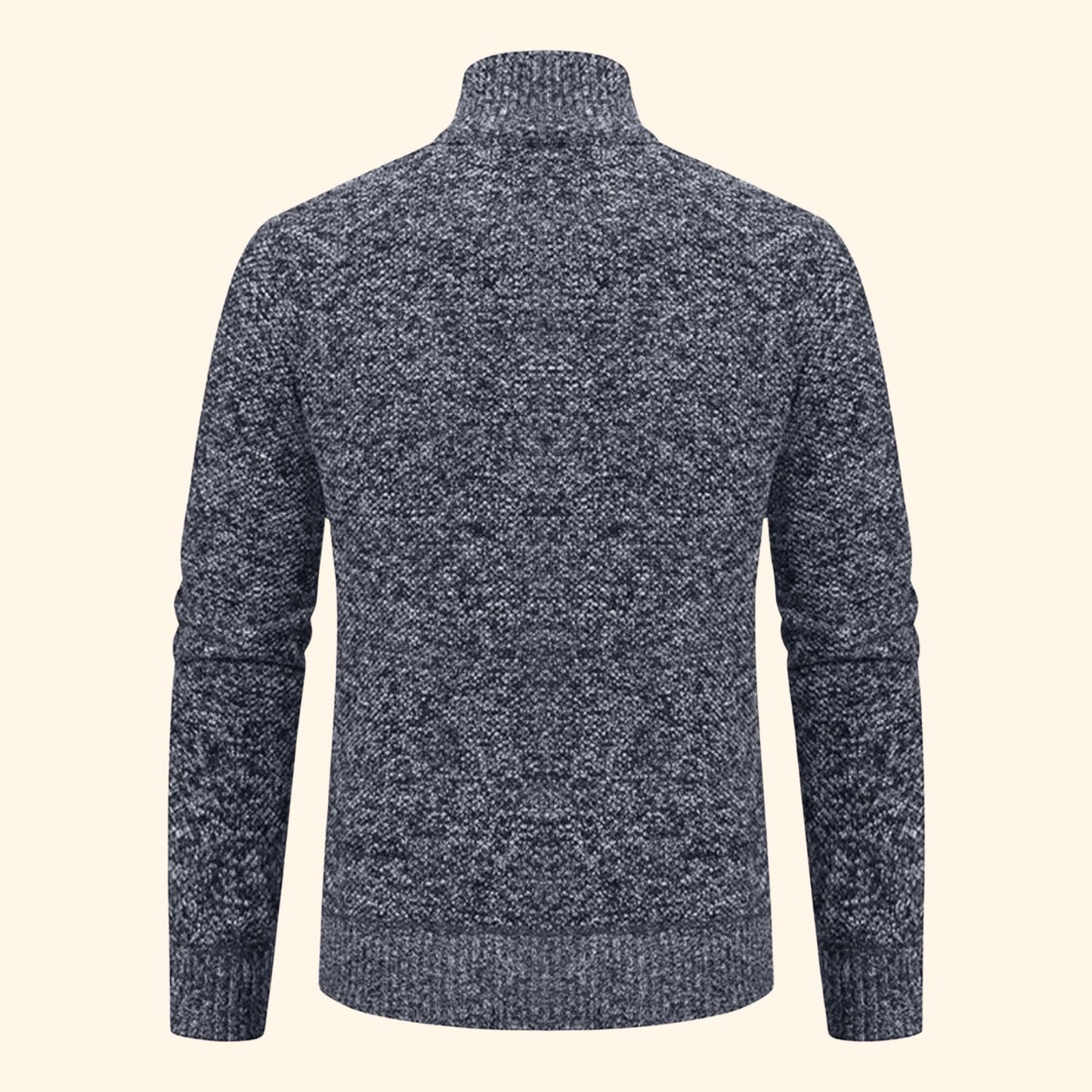 Zip-Up Mock Neck Cardigan | Revangiol