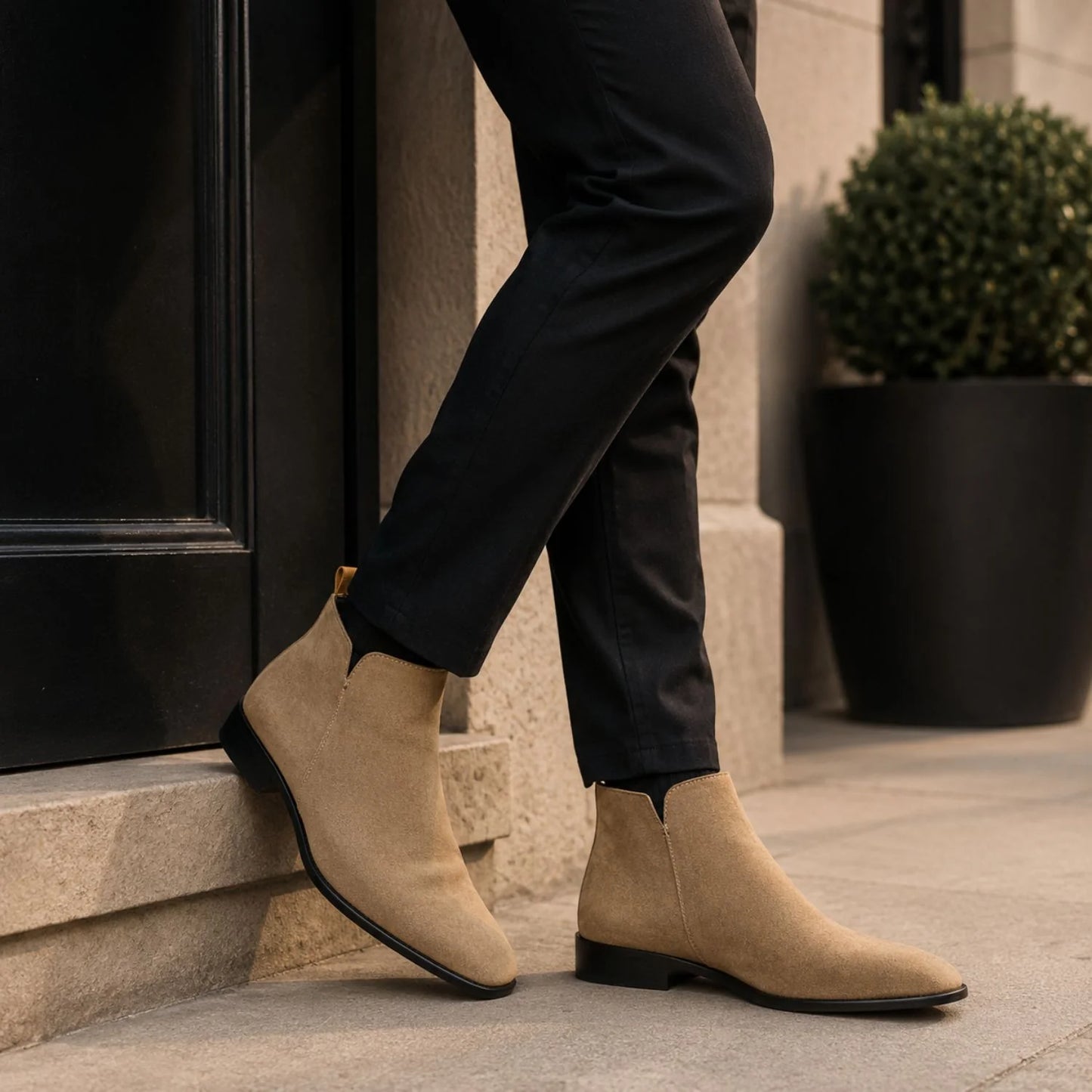 Square Toe Chelsea Boots | Revangiol
