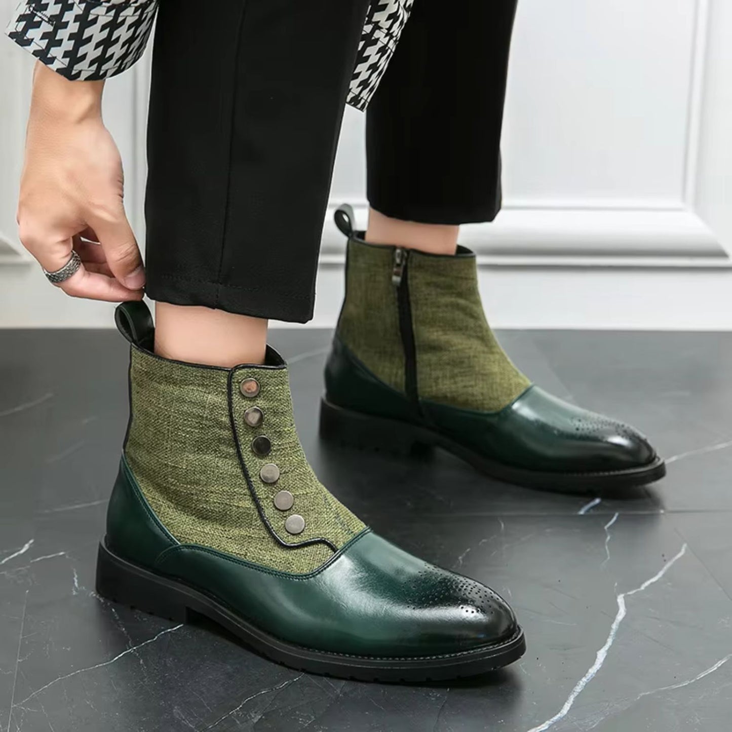 Elegant Leather Dress Boots | Revangiol