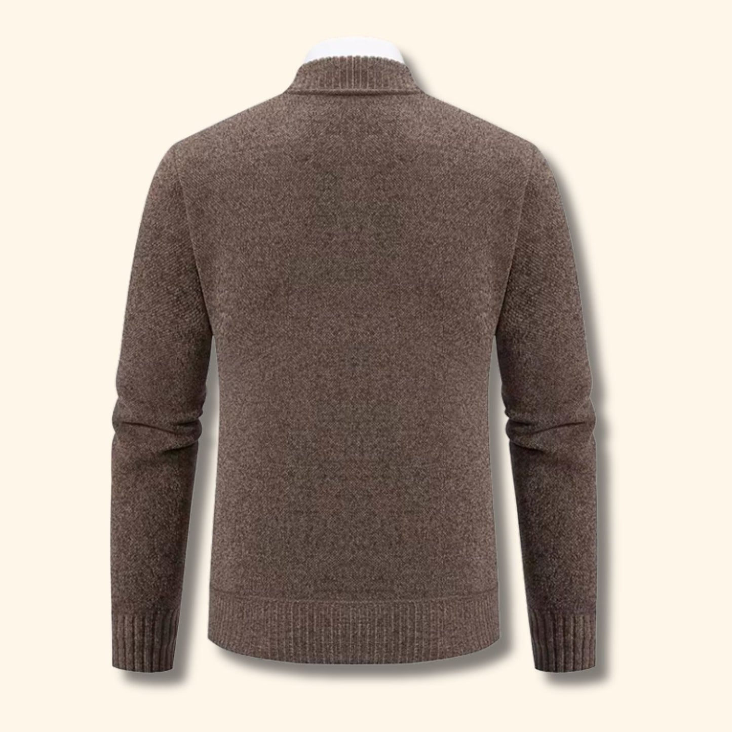 Geometric Zip Knit Cardigan | Revangiol