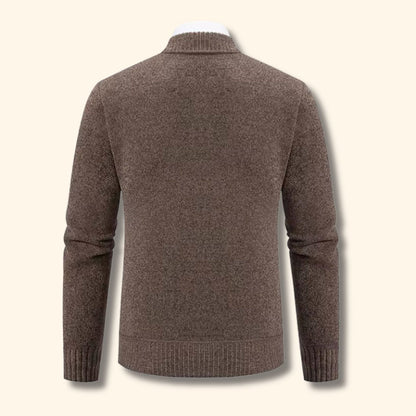 Geometric Zip Knit Cardigan | Revangiol