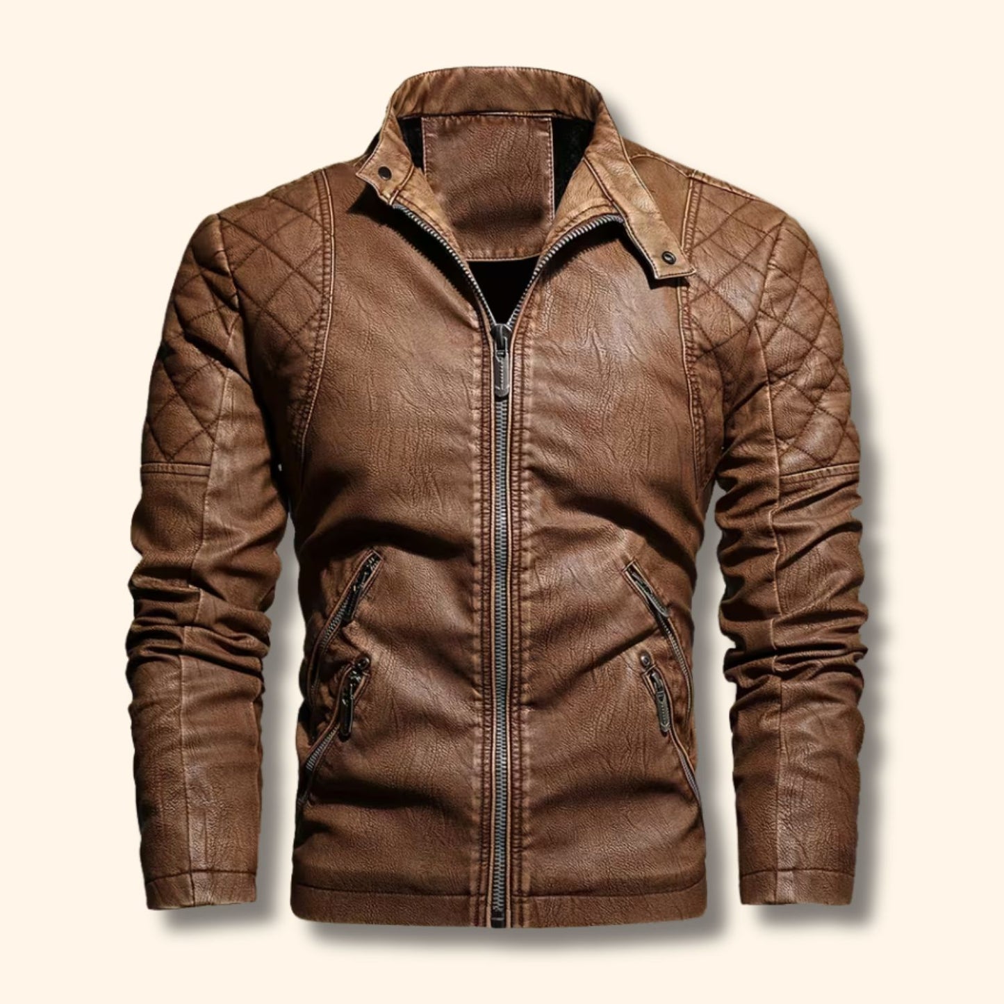 Vintage Quilted Leather Jacket | Revangiol