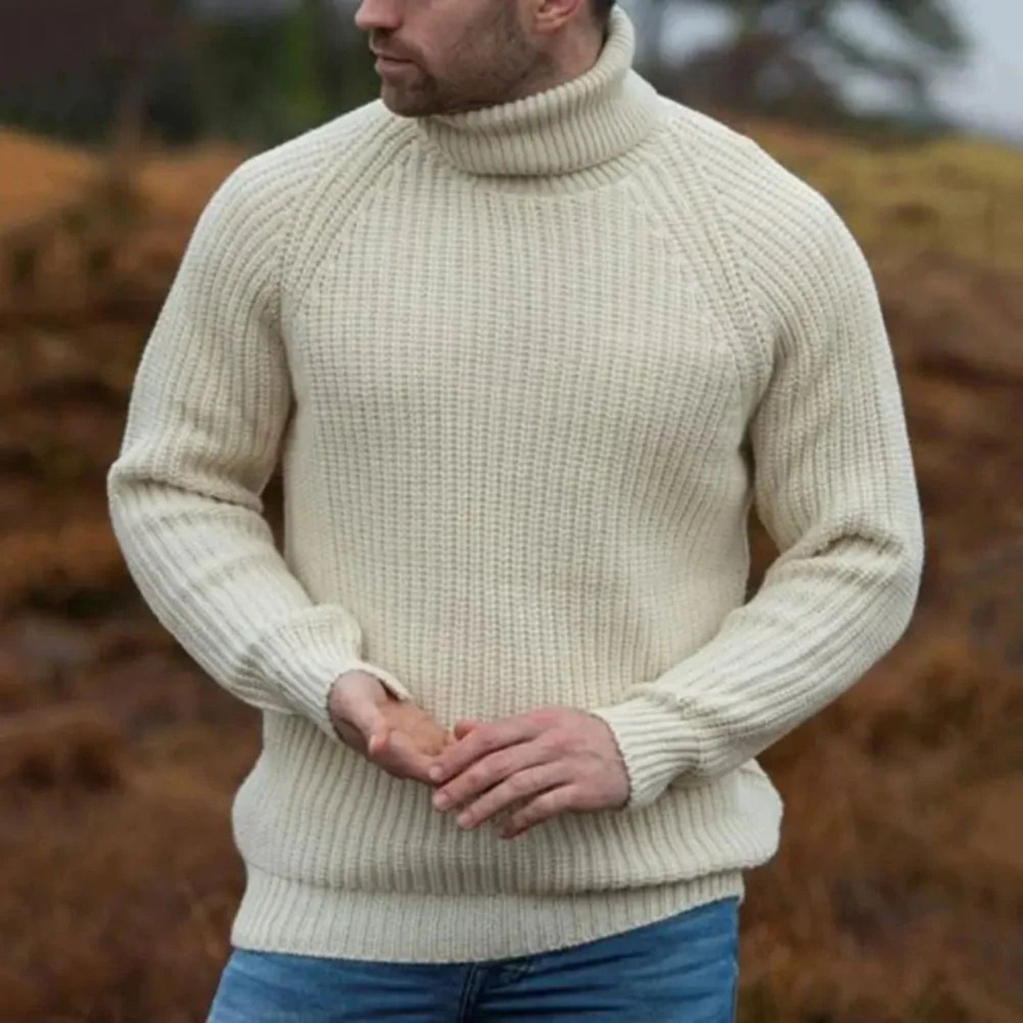 Warm Turtleneck Knit Sweater | Revangiol