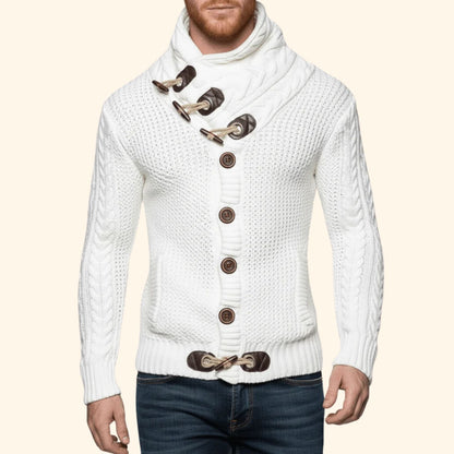 Cable Toggle Knit Cardigan | Revangiol