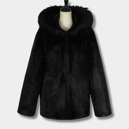 Fur Collar Faux Fur Jacket | Revangiol