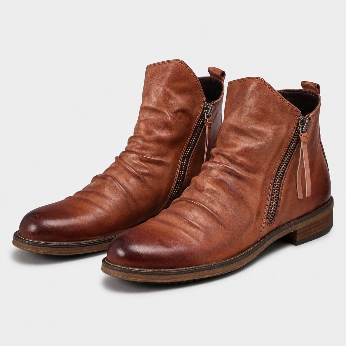 Vintage Side Zip Dress Boots | Revangiol