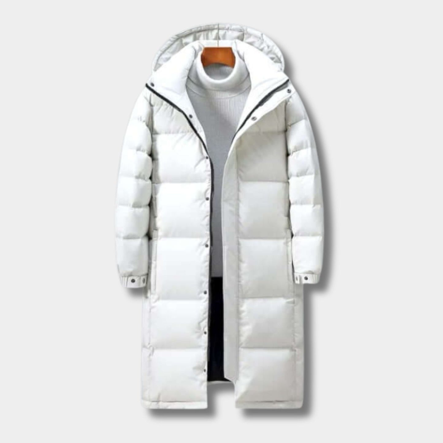 Longline Hooded Padded Ski Coat | Revangiol