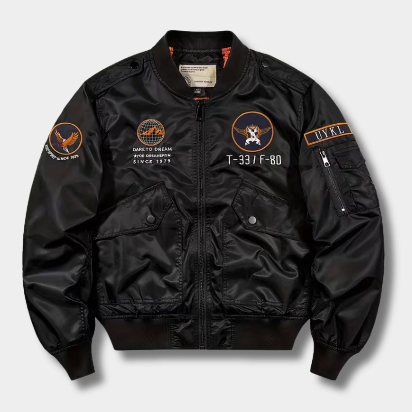 Embroidered Flight Bomber Jacket | Revangiol