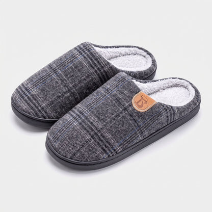 Plush Fleece Tartan Slippers | Revangiol