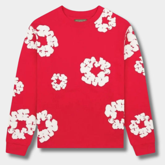 Floral Print Crew Neck Sweater | Revangiol