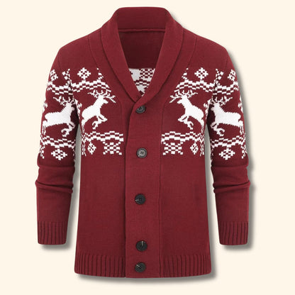 Nordic Reindeer Shawl Cardigan | Revangiol