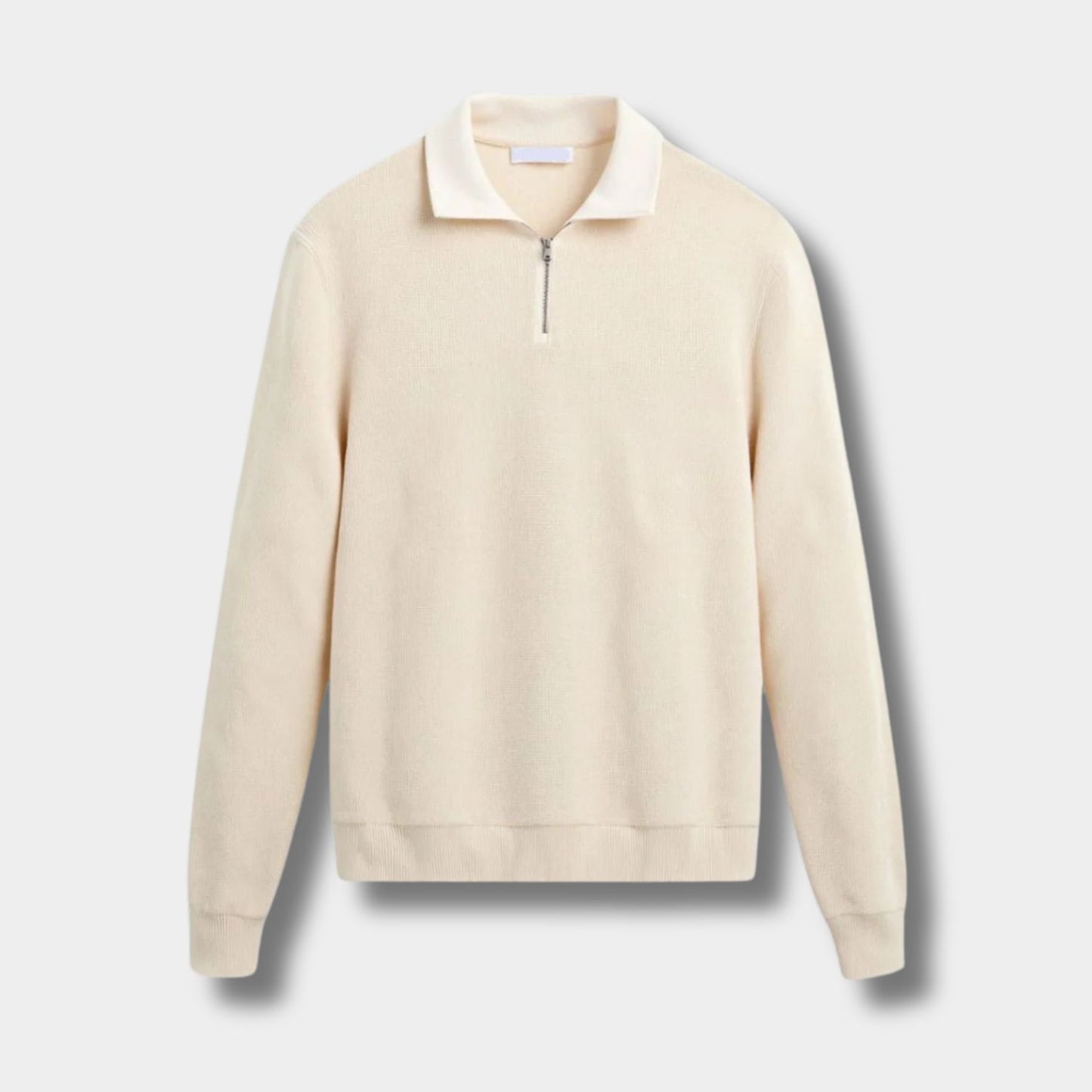 Collared Knit Polo Quarter-Zip | Revangiol