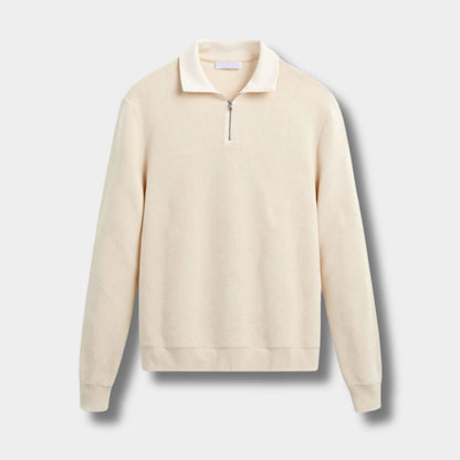 Collared Knit Polo Quarter-Zip | Revangiol