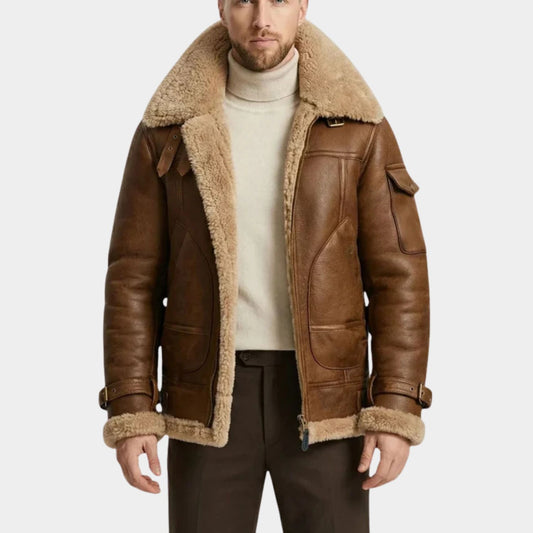Shearling Aviator Jacket | Revangiol
