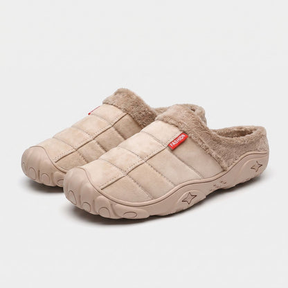 Quilted Plush Slip-On Slippers | Revangiol