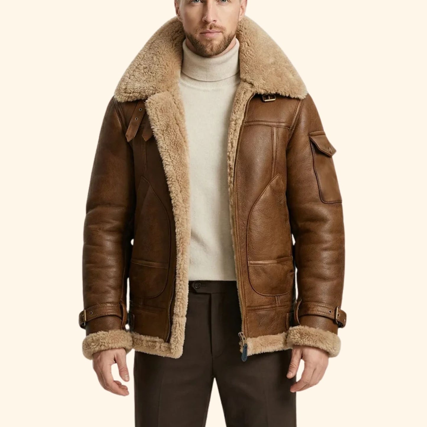 Shearling Aviator Jacket | Revangiol