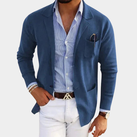 Tailored Lapel Knit Cardigan | Revangiol