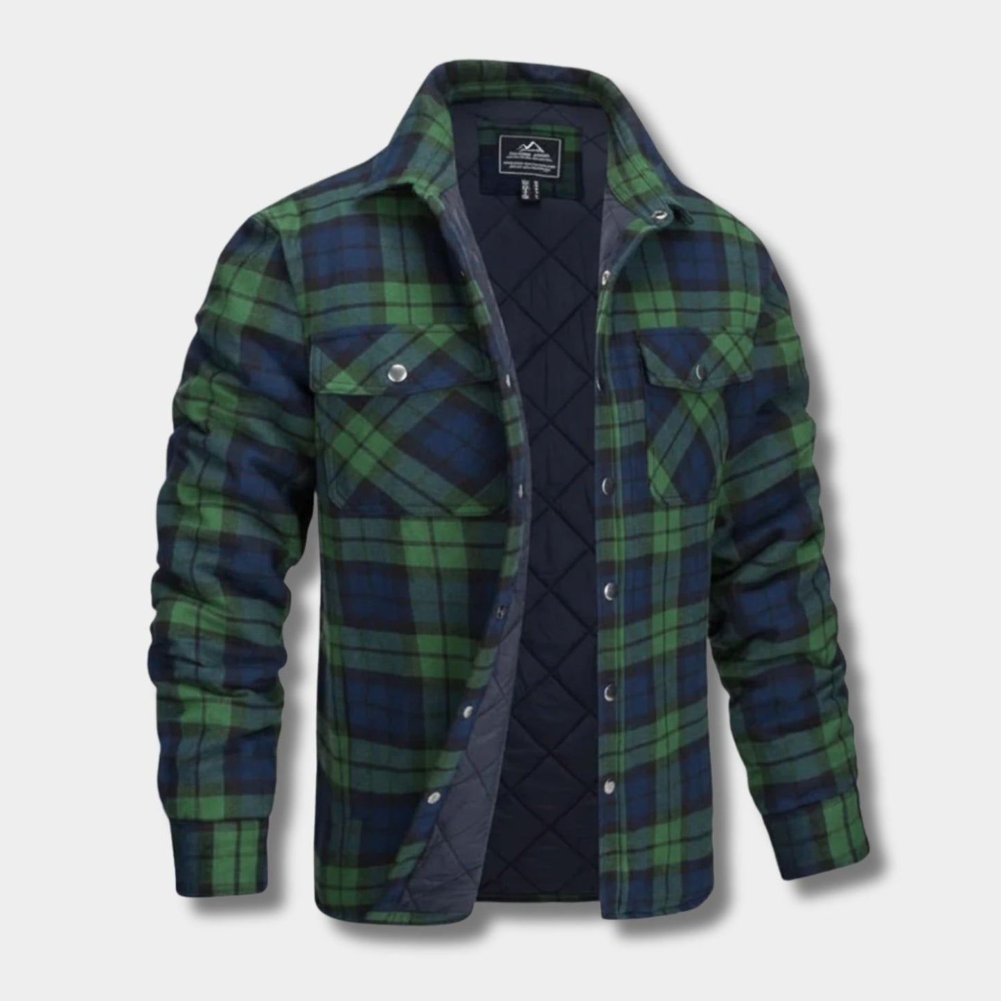 Quilted Check Flannel Shirt Jacket | Revangiol