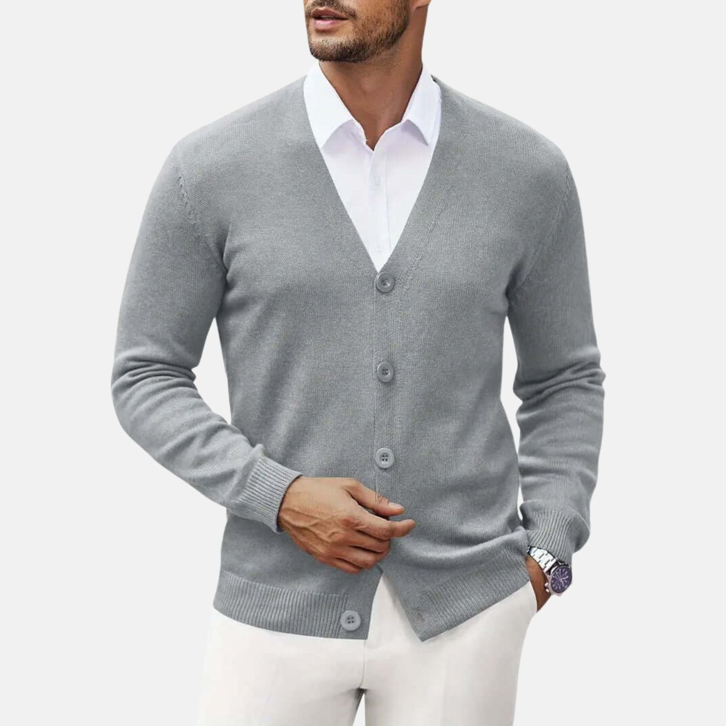 Classic Button Knit Cardigan | Revangiol