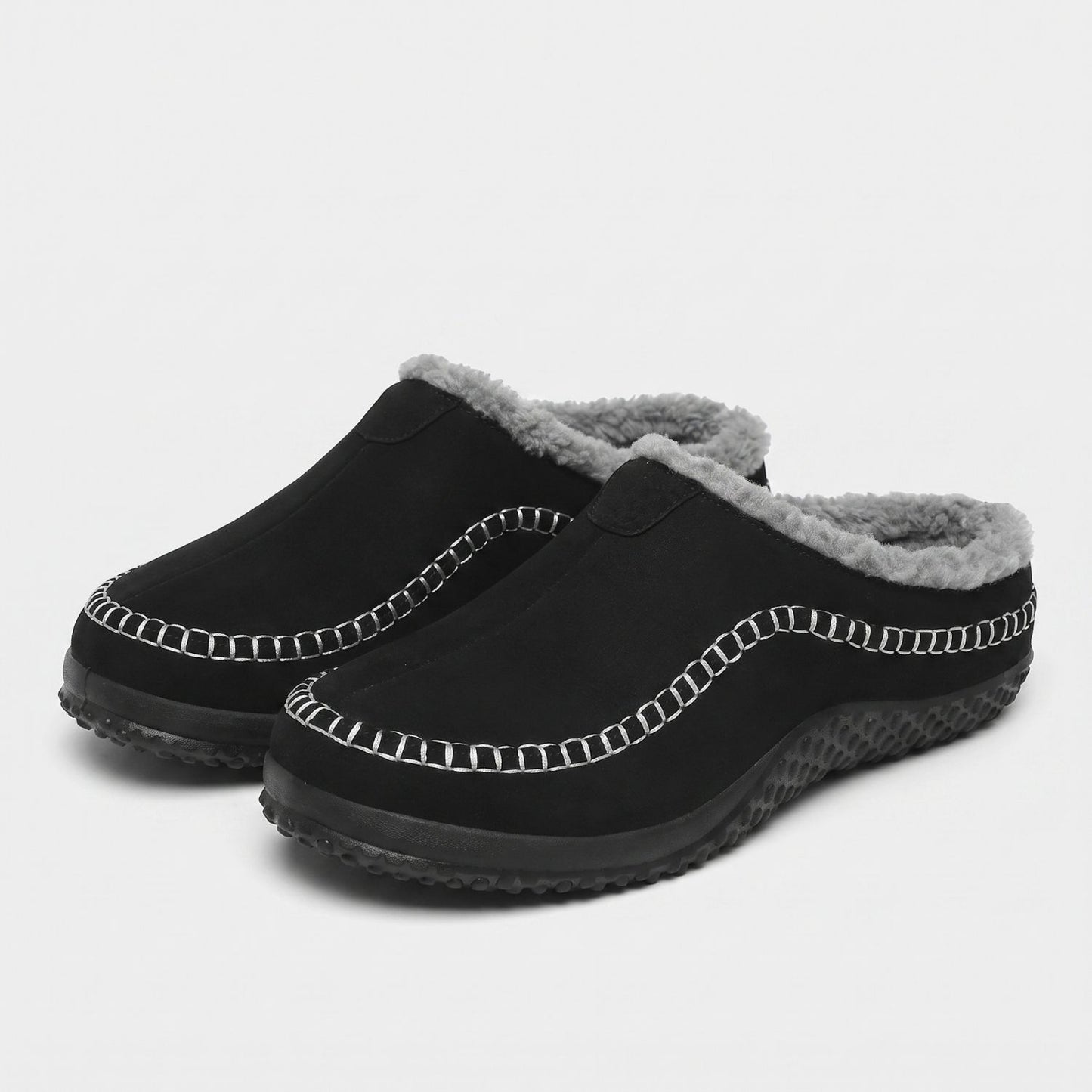 Sherpa Trim Slip-On Slippers | Revangiol