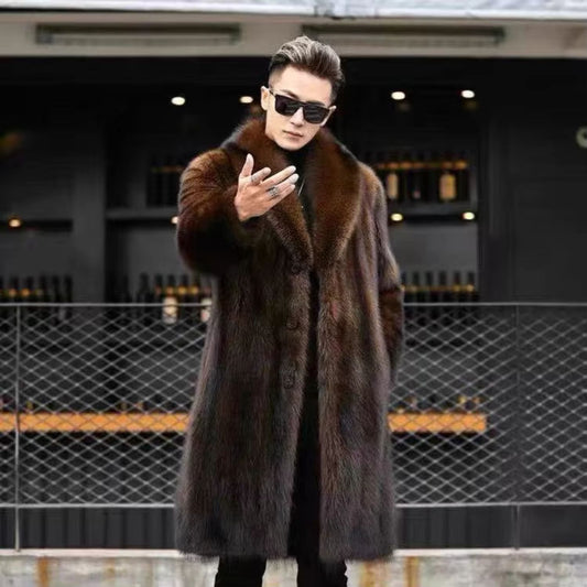 Button Front Plush Fur Coat | Revangiol