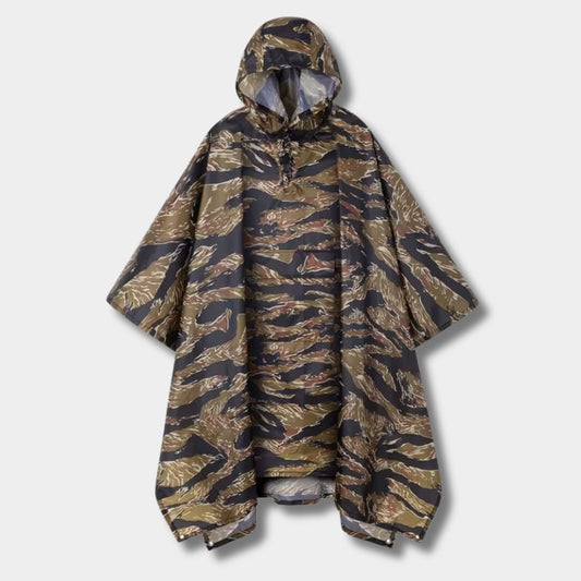 Camouflage Hooded Poncho Rain Coat | Revangiol