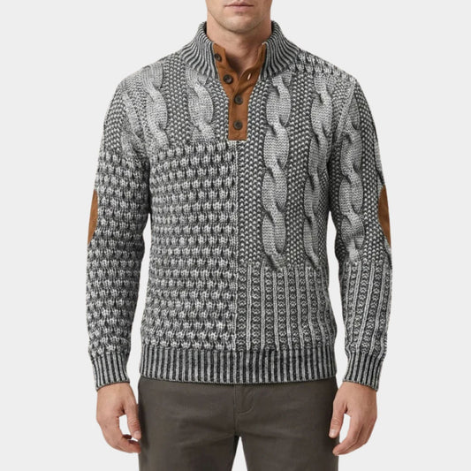 Textured Cable Knit Sweater | Revangiol