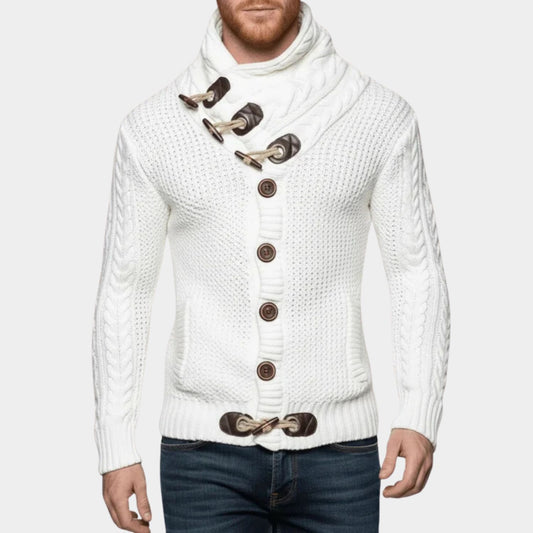 Cable Toggle Knit Cardigan | Revangiol