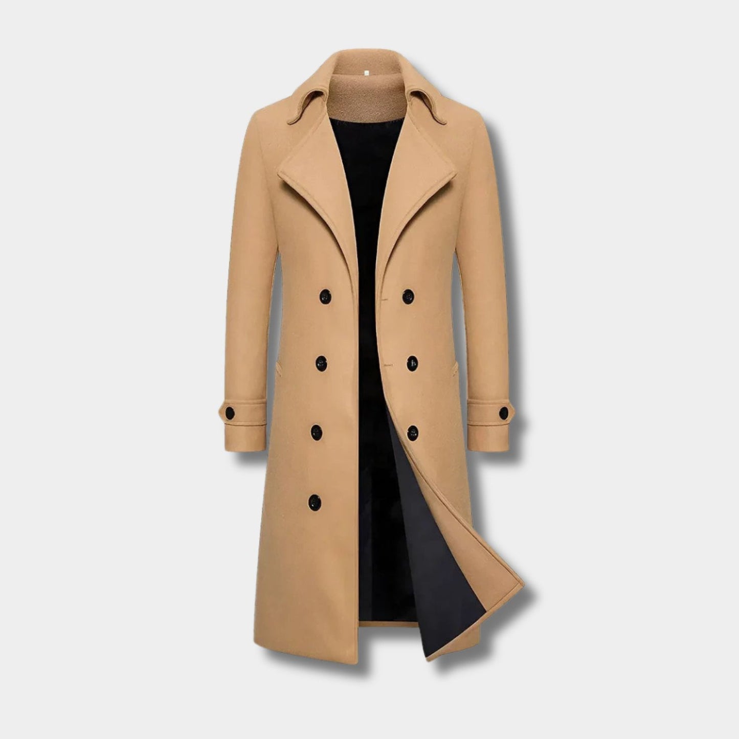 Double Button Longline Over Coat | Revangiol