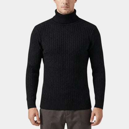 Cable Knit Turtleneck Sweater | Revangiol