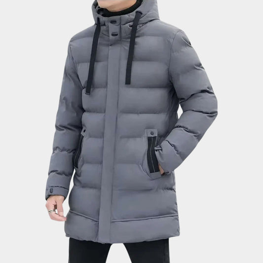 Insulated Hooded Longline Ski Coat | Revangiol