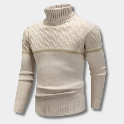 Vintage Textured Patterned Turtleneck | Revangiol