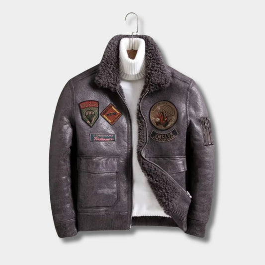 Sherpa Lined Bomber Jacket | Revangiol