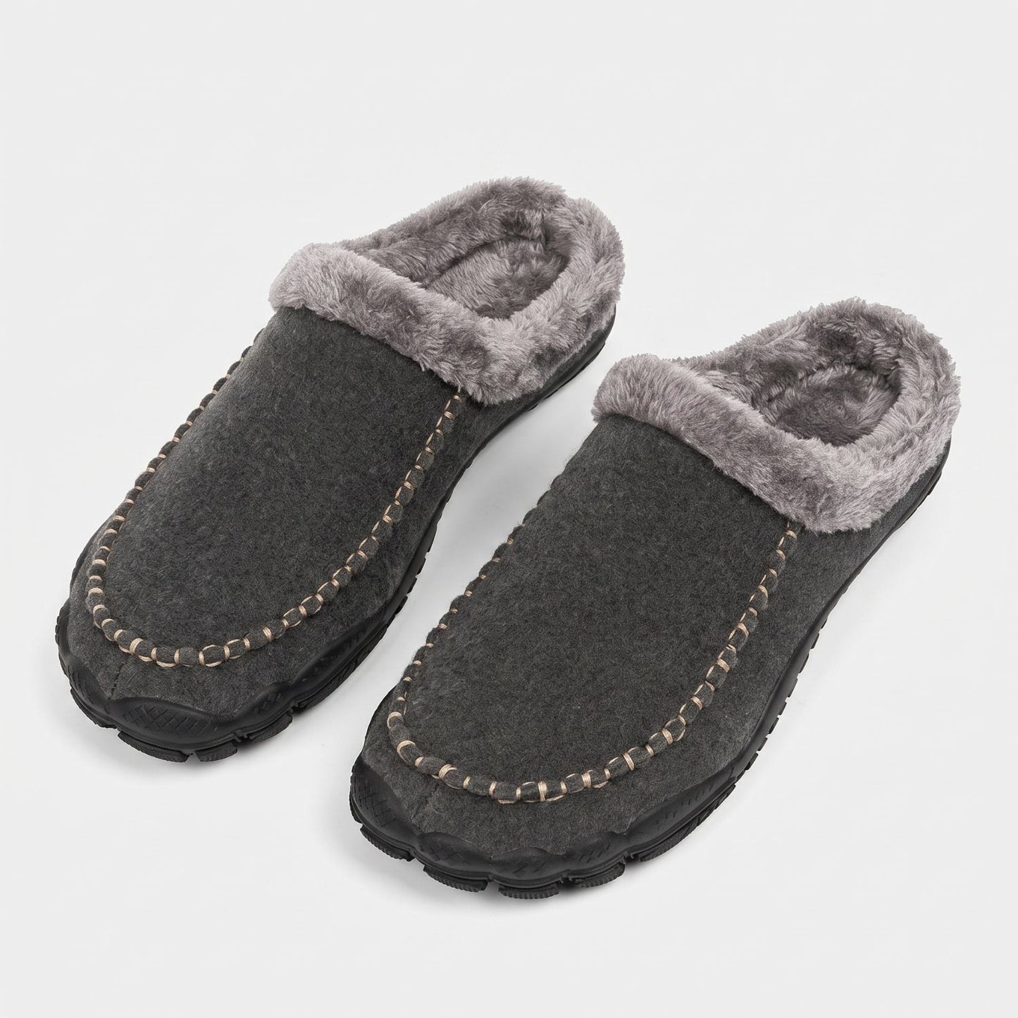 Fleece Lined Moccasin Slippers | Revangiol