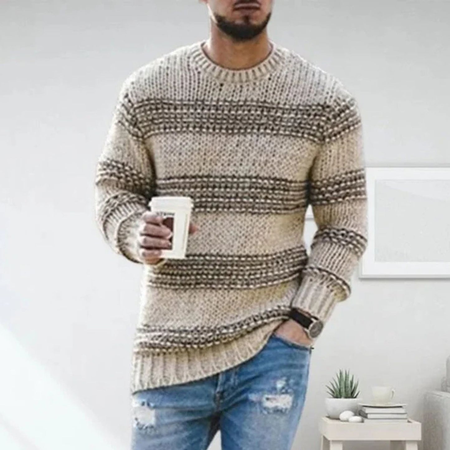 Striped Knit Sweater | Revangiol