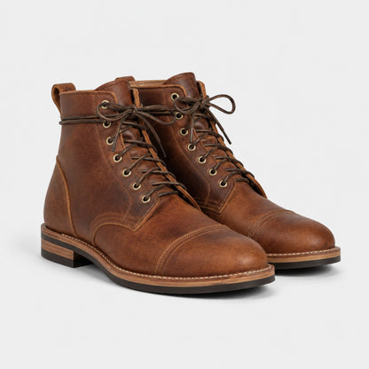 Retro Leather Dress Boots | Revangiol