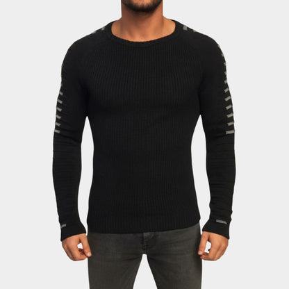 Sport Stripe Knit Sweater | Revangiol