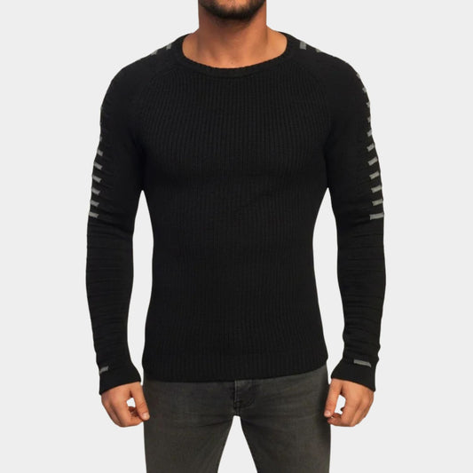 Sport Stripe Knit Sweater | Revangiol