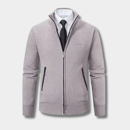 Geometric Zip Knit Cardigan | Revangiol