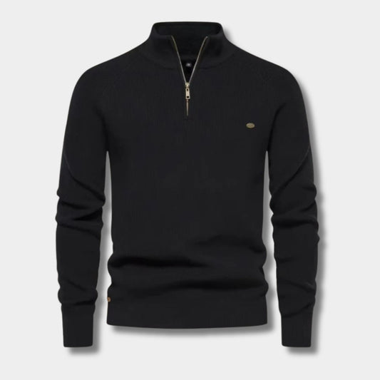 Quarter-Zip Textured Sweater | Revangiol