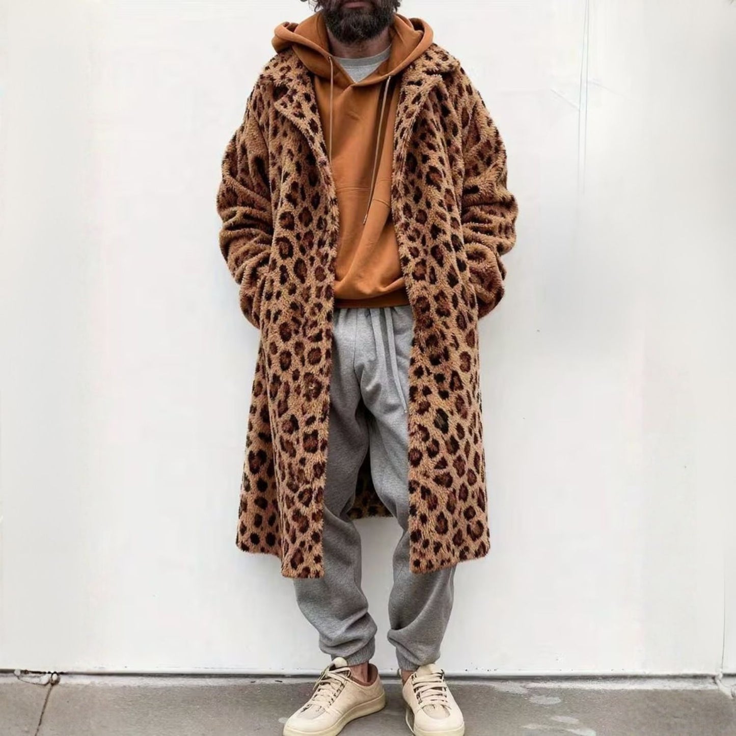Leopard Pattern Plush Fur Coat | Revangiol