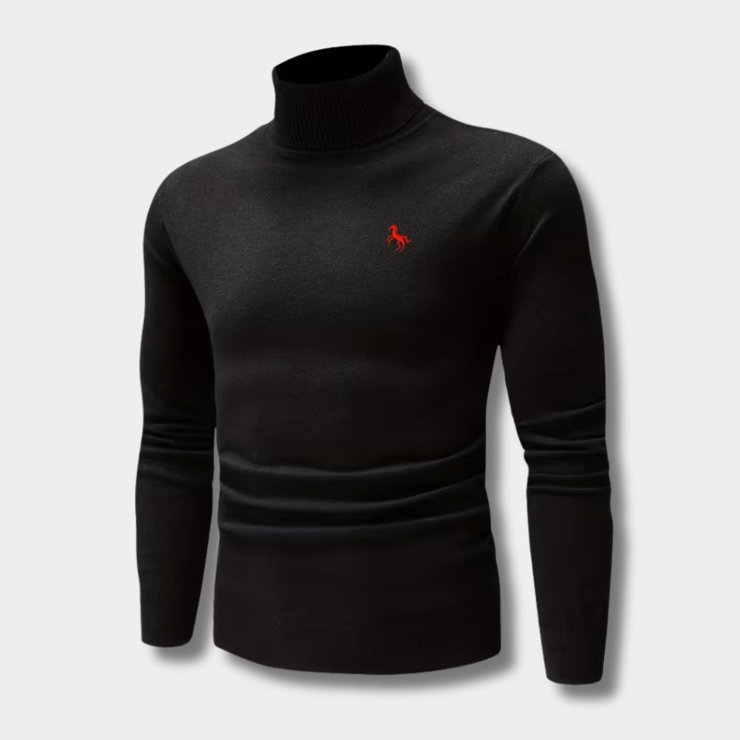 Embroidered Chest Detail Turtleneck | Revangiol