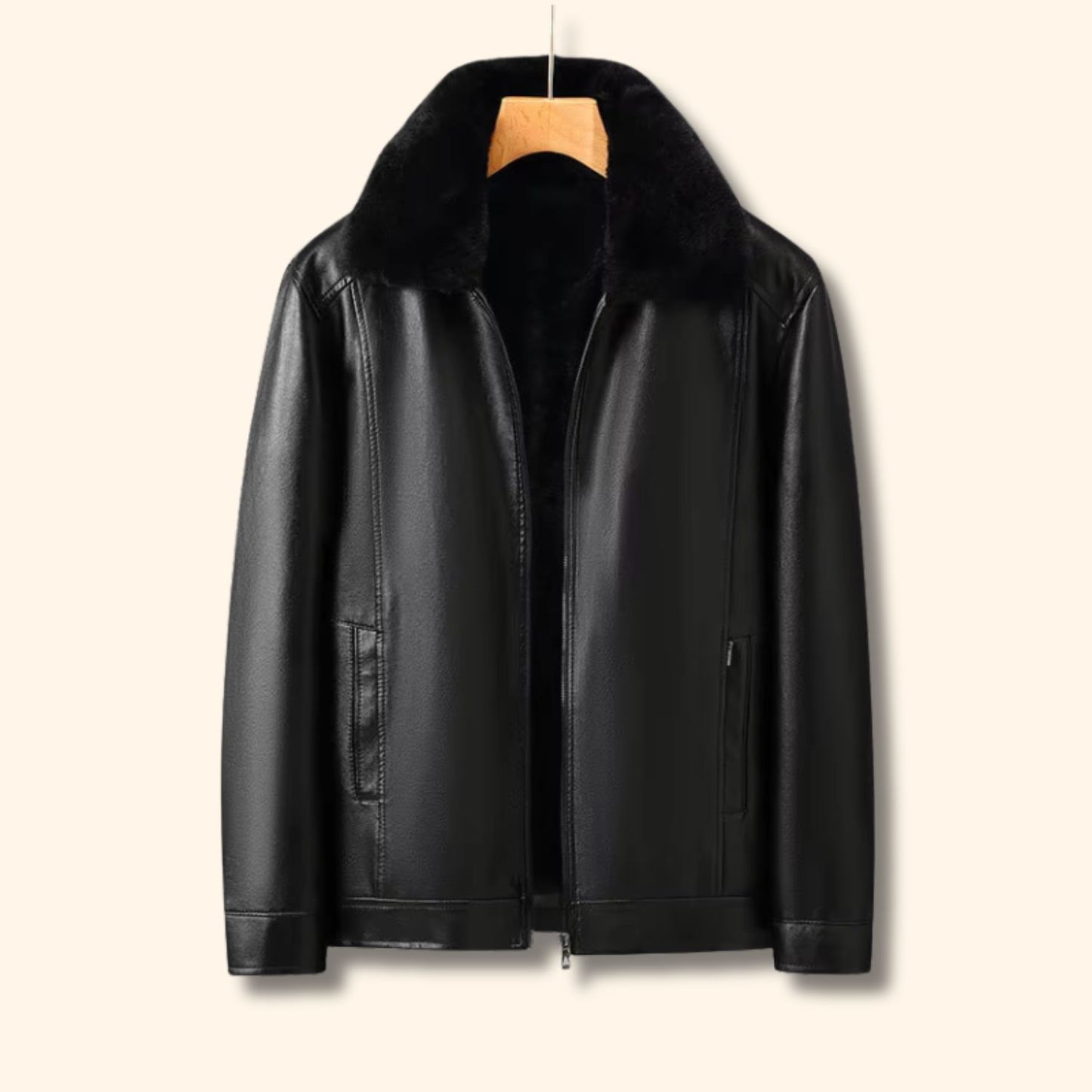Fur Collar Leather Jacket | Revangiol