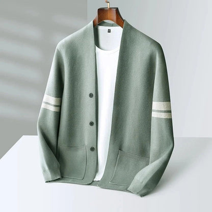 Minimalist Stripe Sleeve Cardigan | Revangiol
