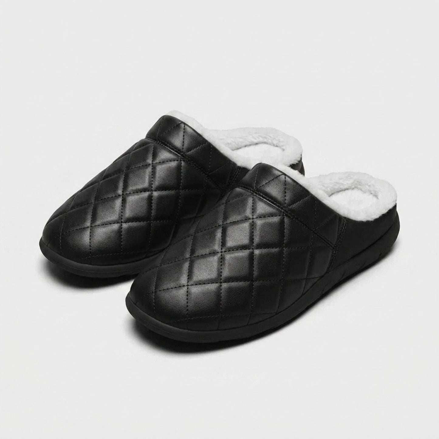 Quilted Plush-Lined House Slippers | Revangiol